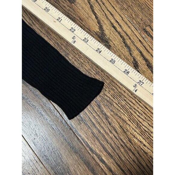 Seed Heritage Sweater Ribbed Knit Merino Wool Asymmetric Tunic Black Medium NEW - Picture 3 of 8